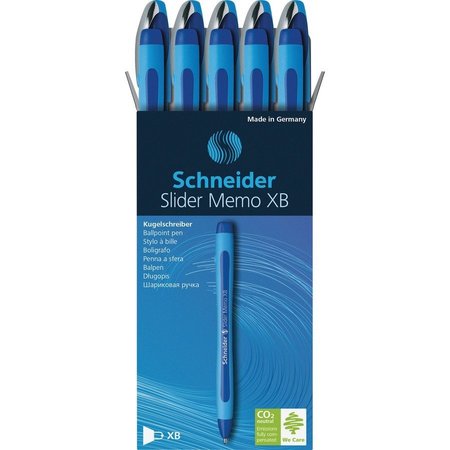 REDIFORM Pen, Ballpoint, Slider Memo, 1.4mm Point, 10/PK, Blue 10PK RED150203